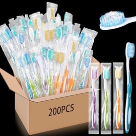 Lingtoolator Packs Colorful Prepasted Disposable Toothbrushes Individually Pre Pasted Toothbrushes Homeless Gift Set for The Homeless
