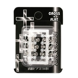 Clear Earrings Cross + Flat