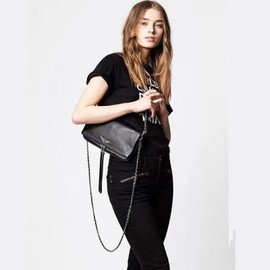 Bolso bandolera de piel para mujer, Bolso cruzado para mujer con 2 correas de hombro desmontables de 45.5" y 23,5"