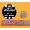 Love Newcastle and Hate Mackems Funny Fridge Magnet (Circular 2inch