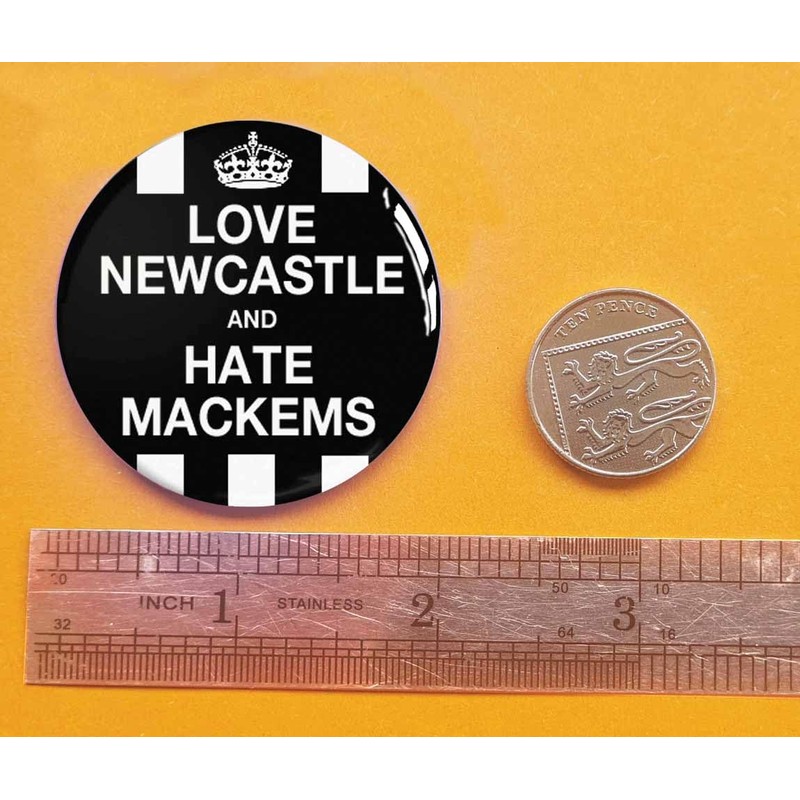 Love Newcastle and Hate Mackems Funny Fridge Magnet (Circular 2inch