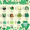 360Pcs St. Patrick's Day Foam Stickers, Glitter Clover Shamrock Foam