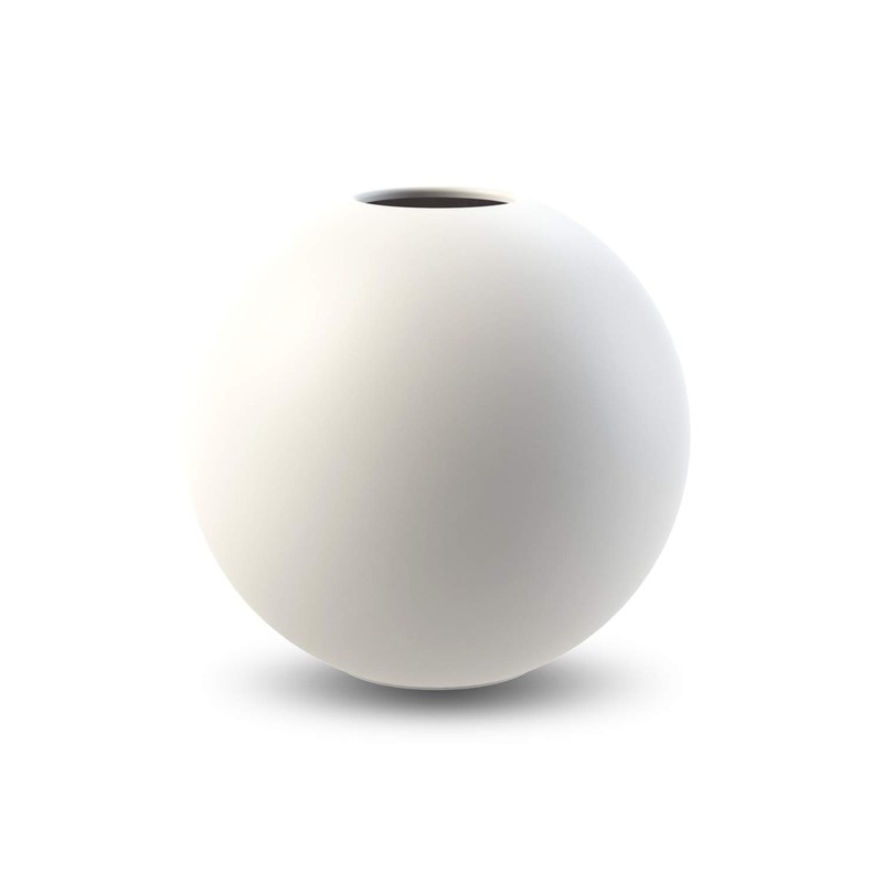 Cooee Design Ball Vase, ceramic, white, 10 cm