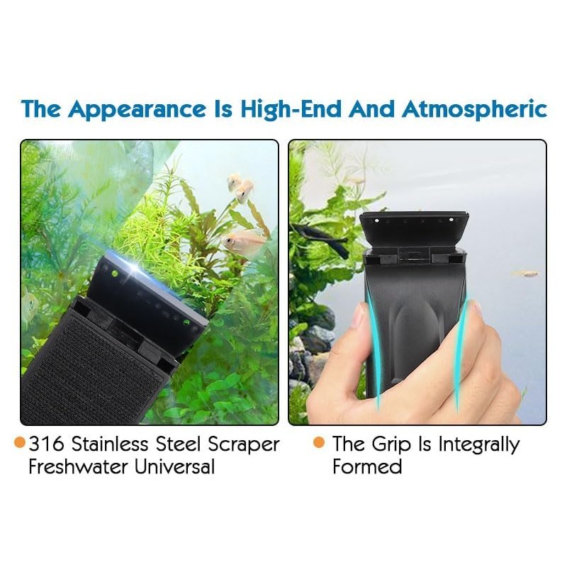 hygger Strong Magnetic Fish Tank Brush, Aquarium Algae Scraper, Quick