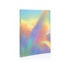 Retro A5 Softcover Shimmering Iridescent Silver Notebook