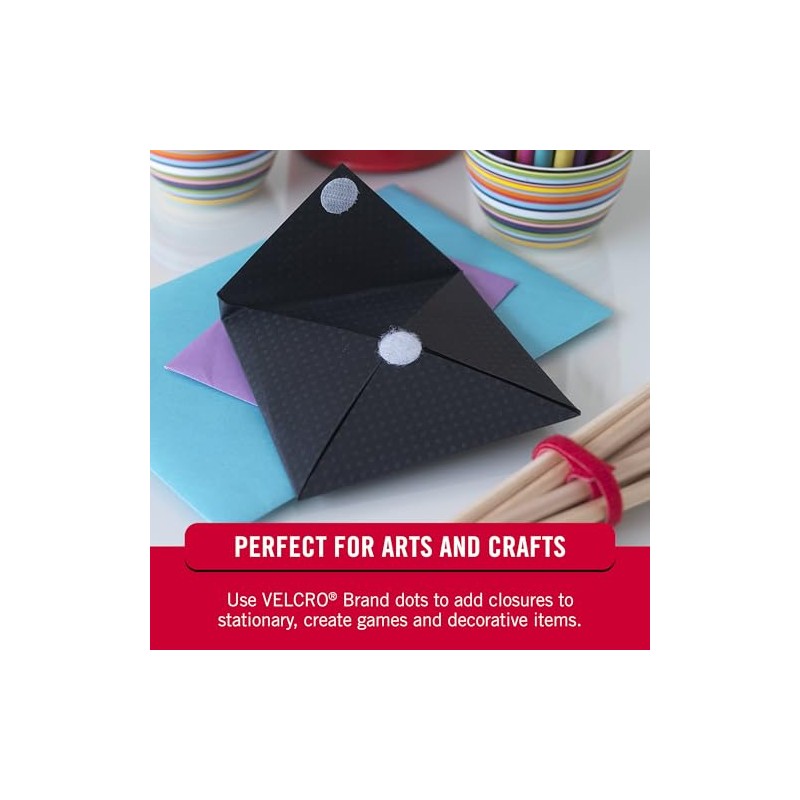 VELCRO Brand Dots with Adhesive | 250pk, Black | Small
