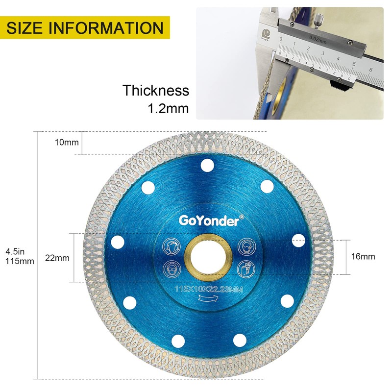 GoYonder Super Thin Diamond Ceramic Saw Blade Porcelain Cutting Blade