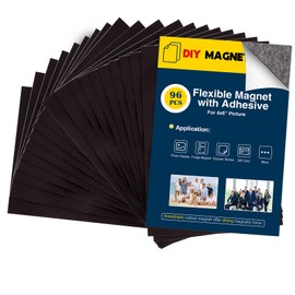 Magnet Sheets with Adhesive Backing for 4x6" Pictures(Bulk Pack of 96 Pieces),Adhesive Photo Magnets for Home/Classroom/Office,Flexible Magnets for Refrigerator