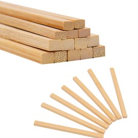 DaTpuik 1/2 x 12 Inch 10 PCS Square Dowel Rods Wood Sticks Wooden Dowel Rods - Unfinished Bamboo Sticks - for Crafts,Home Decor, Model Making and DIYers