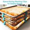 Baking Sheet Stackers,Baking Tray Stackers,Cookie Sheet Stacking Clips,Space-Saving Tray Stackers,