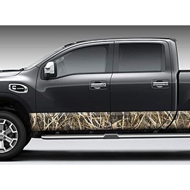 Camo Tall Grass Rocker Panel Graphic Decal Wrap Kit for Truck SUV (8 inch x 22 Foot, Matte)