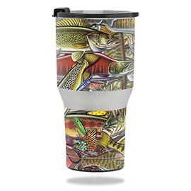 MightySkins Skin Compatible with RTIC Tumbler 20 oz. (2017) - Fish Puzzle | Protective, Durable, and Unique Vinyl Decal wrap Cover | Easy to Apply, Remove, and Change Styles | Made in The USA