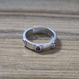 Shopular Anime Moving Castle S925 - Anillo de plata de ley Sophie para cosplay, regalo de cumpleaños y Navidad, Ajustable, Plata, zafiro azul