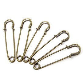 Honbay 30PCS 5cm/2Inch Brooches Heavy Duty Safety Pins for Blankets, Sweaters, Shawls, Kilts, Crafts (Bronze)