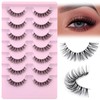 JIMIRE JIMIRE Lashes Natural Look Clear Band Demi-Wispies Short False
