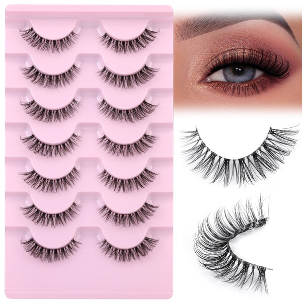 JIMIRE JIMIRE Lashes Natural Look Clear Band Demi-Wispies Short False