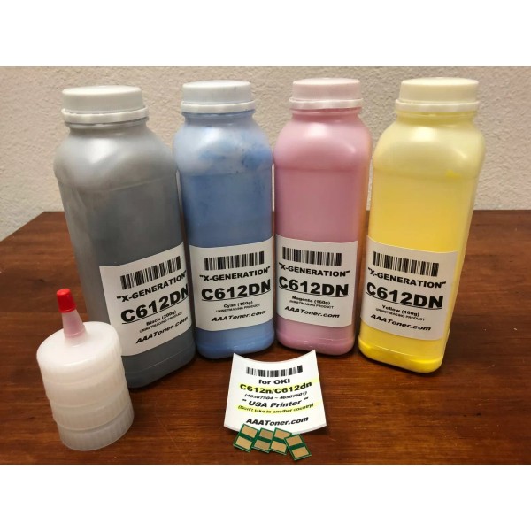 For OKI (200g/160g) "Super Glossy" 4 Toner Refill for OKI