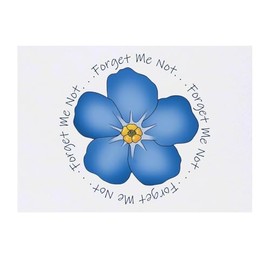 'Forget Me Not Circle' Temporary Tattoo - Water Resistant, Skin-Safe, Non-Toxic Transfer (TO00080745)
