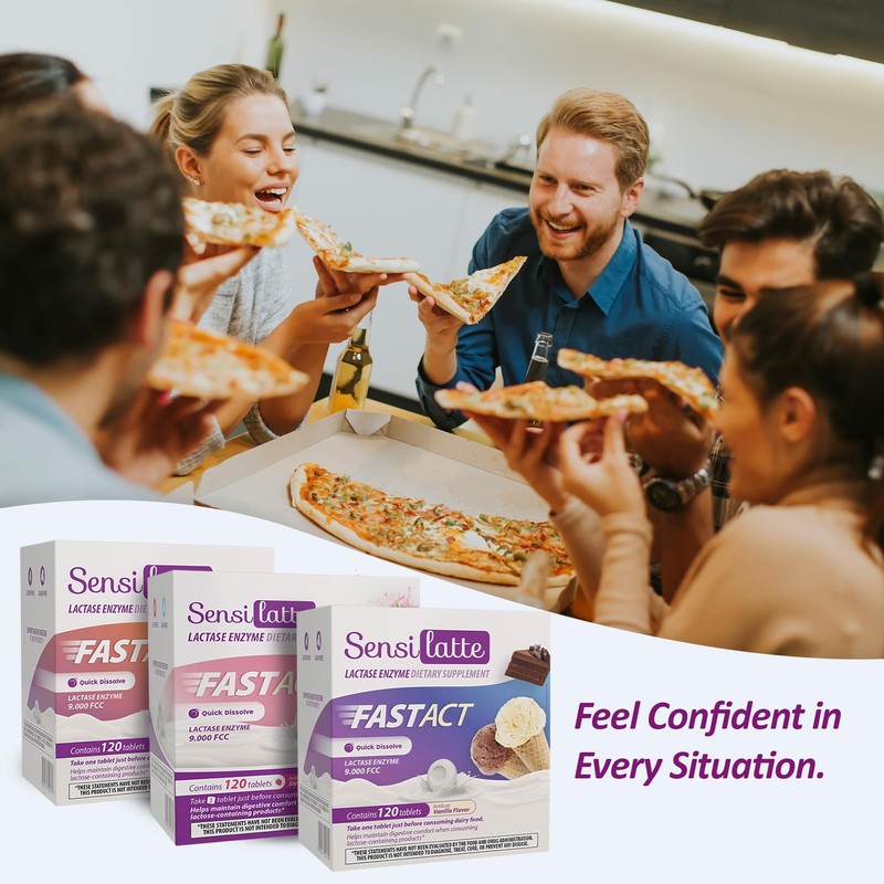 SENSI LATTE SENSI LATTE Lactase Enzyme 120 Tablets No Flavor