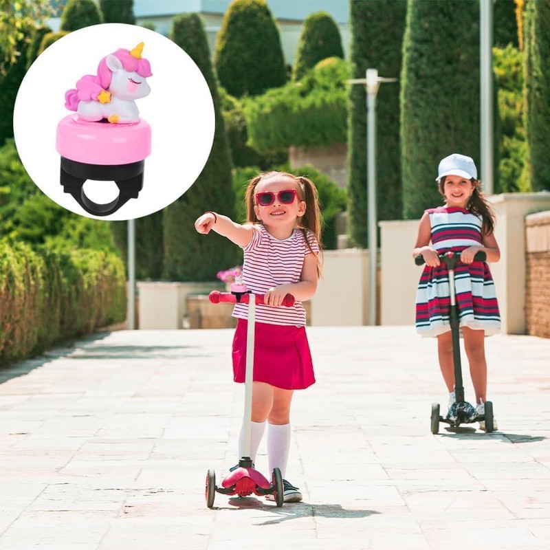 GROVBLE Bicycle Bell Children Girls Bicycle Bell Unicorn Adjustable Size