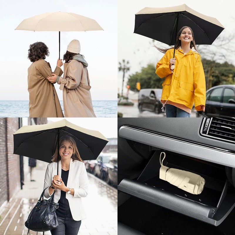 Folding Umbrella, Parasol, UV Protection, 100% Light Blocking, Folding Umbrella,