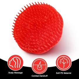 Clean 4 Pack Hair Scalp Exfoliator Brush Scalp Scrubber for Wet or Dry Hair Deep Clean