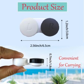 Smanzu 4 Pack Contact lens case Bulk Contact Lens Soak Storage Box Holder Container(Black)