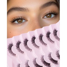 Frihappy Wispy Natural Eyelashes C Curl Flared Fake Lashes Natural Look HA-41