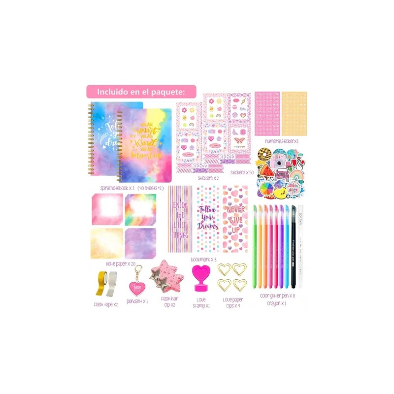 Kit De Diario Para Niñas Agendas Diy Juego De Albumes