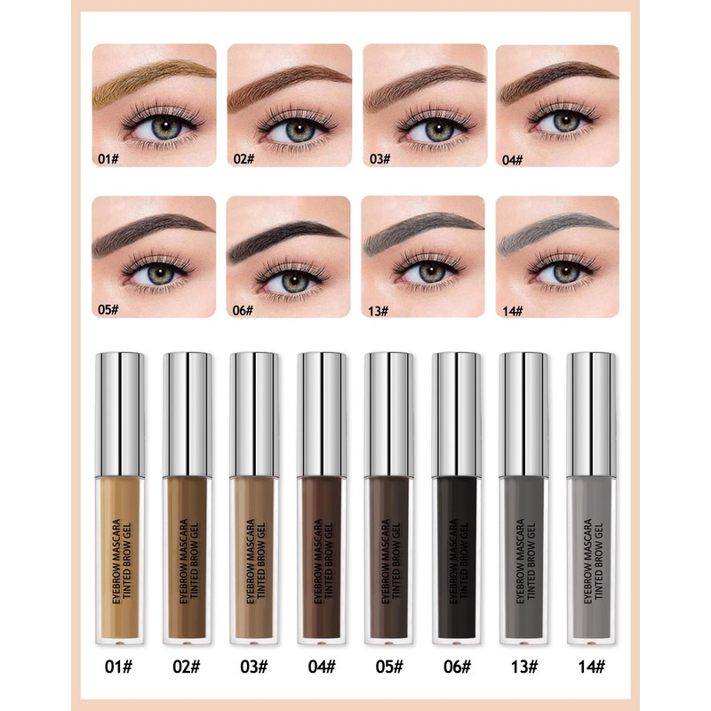 Gray Eyebrow Gel Tinting Kit,Light Grey Waterproof Eye Brow Stain