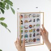 JUXYES 8x10 inches Gold Shadow Box Frame Dustproof Display Case
