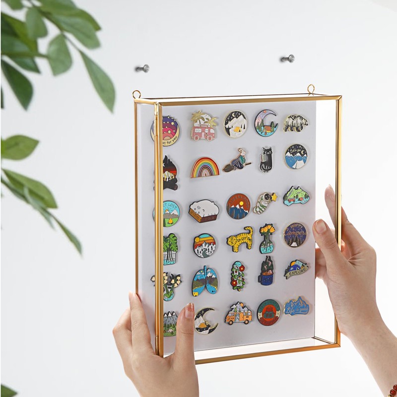 JUXYES 8x10 inches Gold Shadow Box Frame Dustproof Display Case