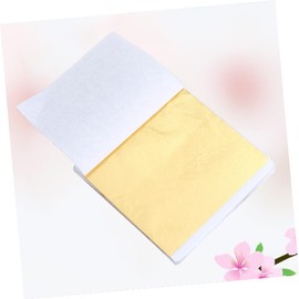 STOBOK 50pcs Shiny Gold Foil Sheets Imitation Gold Leaf for Art Crafts and Home Decor for Gilding Ceramics Furniture and Picture Frames