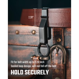 KeyUnity KS08 Tactical Stealth Key Ring Holder for Police & Firefighter Duty Belt, Double Side Quick Release Key Holder (1)