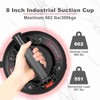 Glass Suction Cups,8"vacuum Cup 662 lbs Load Capacity Powerful Industrial