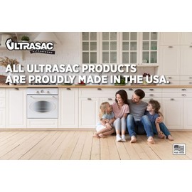 Ultrasac Compactor Bags - (160 Pack with Ties) 18 Gallon for 15 inch Compactors - 25" x 35" Heavy Duty 2.5 MIL Garbage Disposal Bags Compatible with Kitchenaid Kenmore Whirlpool GE Gladiator