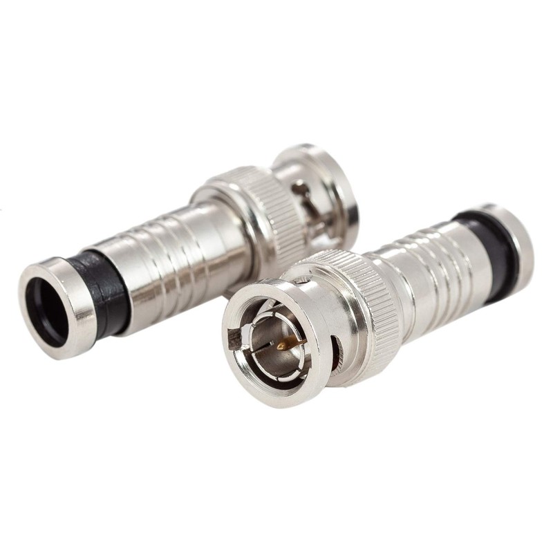 RG6 BNC Connectors, Ancable 5-Pack RG6 BNC Compression Connector for