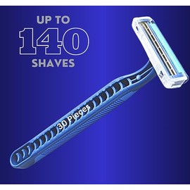 10 Pack Disposable Razors for Men & Women Double Blade Shaver with Chrome Coated Sharp Blades Blue Facial Hair Removal Razors Smooth Shave with Less Irritation & Razor Burn