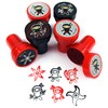 TINYMILLS 24 Pcs Ninjas Stampers for Kids