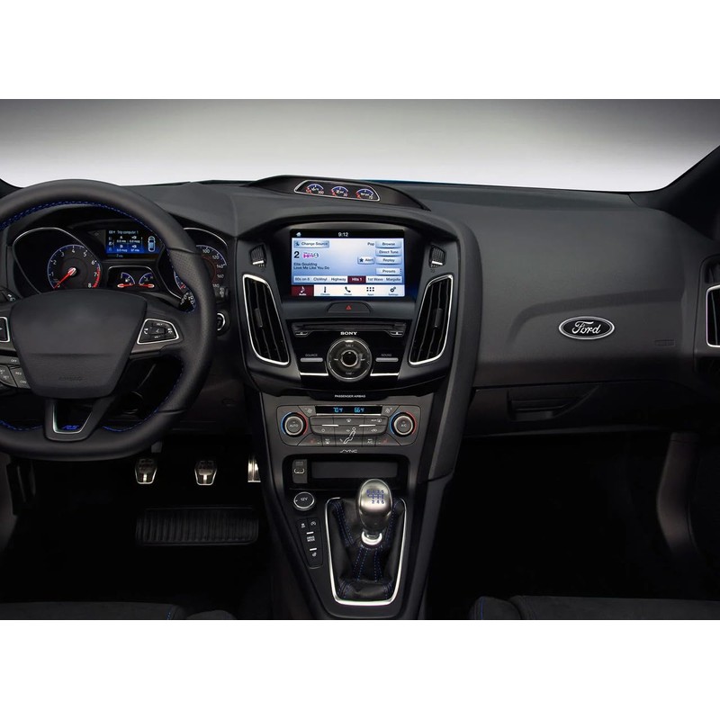 Ford Black Oval Novelty Decorative Logo Chrome Plated Plastic Emblem.