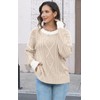 Disamer Womens Sweaters Oversized Cable Knit Sweater Fall Clothes 2025