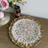 2Pack Round Lace Placemats for Dining Table,11inch Diameter Delicate Floret