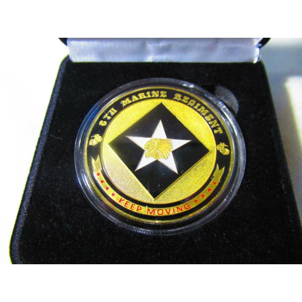 US MARINE CORPS - 6th MARINE REGIMENT Challenge Coin w/
