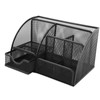 Mesh Office Desktop Organizer Multifunctional Metal 7 Compartments Pen Holder