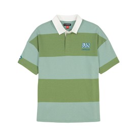 Airwalk Men's Striped Graphic Polo Sage Green