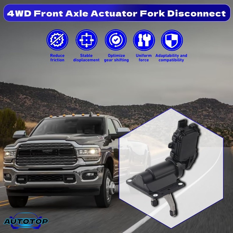 4WD Front Axle Actuator Fork Disconnect Fit for 2019-2023 Ram