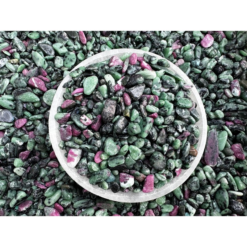 GAF TREASURES Wholesale Natural Semi Tumbled Ruby Zoisite Gemstone Chips,