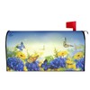 Duduho Spring Butterflies Hydrangeas Daisies Flowers Mailbox Cover Magnetic Mailbox