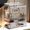 PLINJOY Makeup Storage Organizer Box Large Cosmetic Display Cases Dustproof