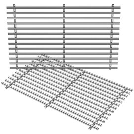 Stanbroil Solid Stainless Steel Cooking Grates for Weber Summit 400 Series Summit E/S 450/440/460/470 Gas Grills With Smoker Box - Heavy Duty grill Grid for Weber 67550 - Set of 2
